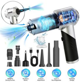 Cordless Car Vacuum Cleaner Portable Handheld Vacuum With 20000PA Suction Brushless Motor 3 Suction Levels Type-C Rechargeable Compressed Air Dus
