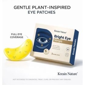 Kreain Nature Brightening Vegan Eye Strips With Lutein - 3 Pairs, Moisturizing For Tired, Puffy, Dry Eyes & Dark Circles, TikTok-Loved, Gift-Wort (Option: 1)