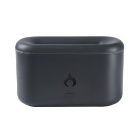 Drop Shipping 3D Flame Humidifier 300ML Ultrasonic Flame Aroma Diffuser Essential Oil Diffuser Top Sell (Color: black)