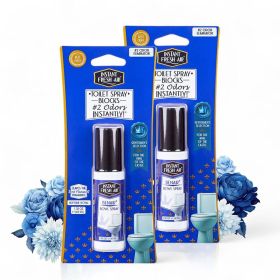 2-Pack: Superior Toilet Spray for Men with Instant Odor Elimination, Neptune Royal Fragrance, Odor Eliminator Bathroom Spray, Travel Size (Scent: Neptune Royal)