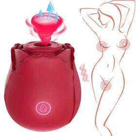 Discreet 10 Speed Personal Massage Rose Vibrator-Sucking Massager For Women (Option: Red)